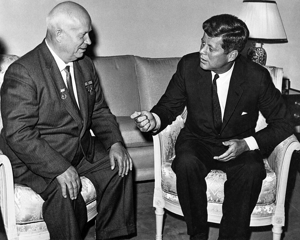 John Kennedy and Nikita_Khrushchev