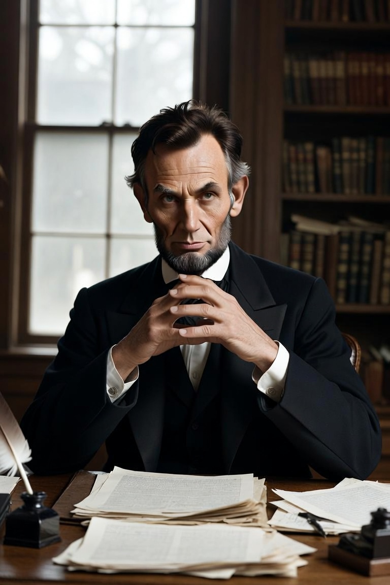 abraham lincoln pondering election 1864
