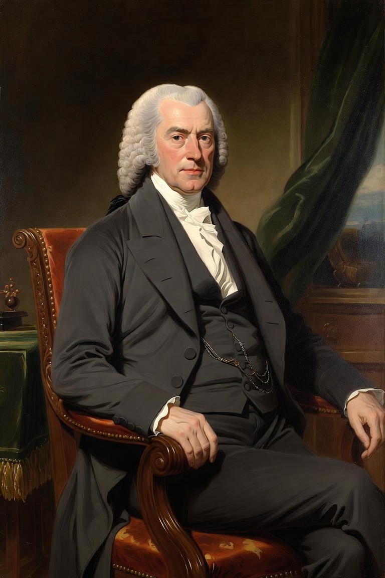 john adams in a chair